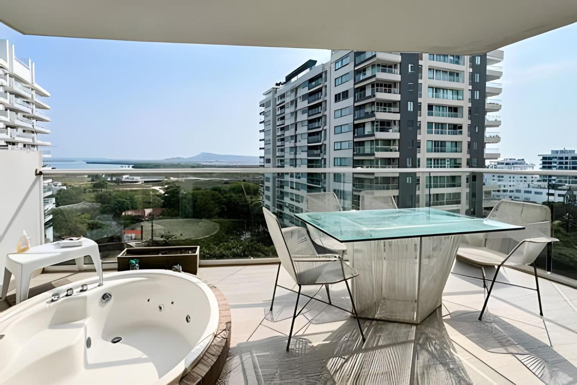 Apartamento 5* 2H con piscina, frente a la playa Morros. Wifi Cartagena Exterior foto